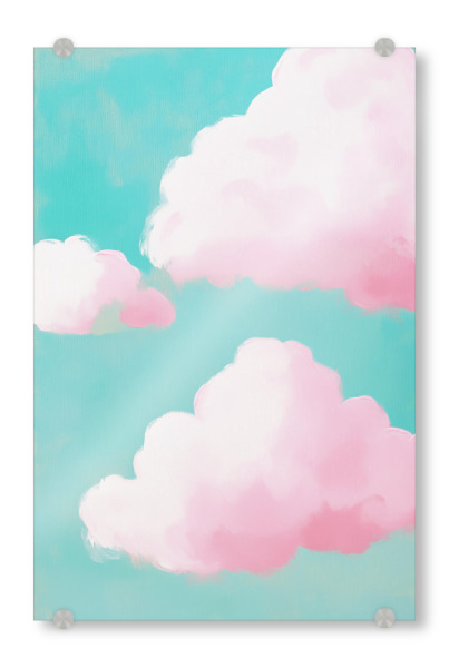 Acrylglasbild "Traumhafte rosa Wolken" artboxONE - Natur,Für Kinder,Abstrakt