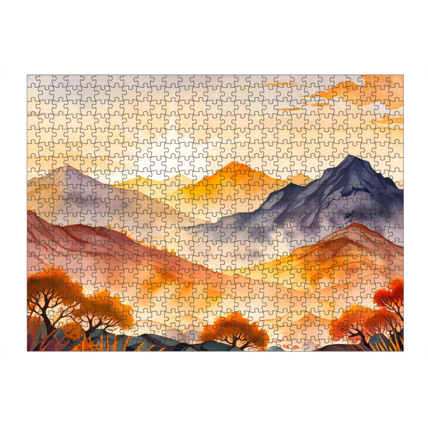 Puzzle Ravensburger "Sunlit Trees and Shadowed Valleys" artboxONE - Natur
