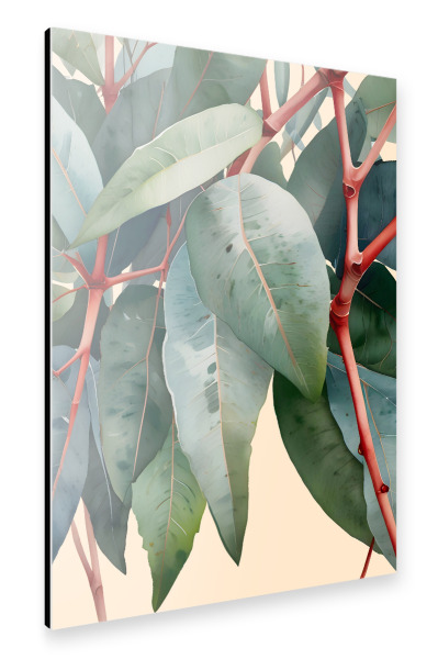 Alu-Dibond "Minimalist Eucalyptus Botanical" 75x50 cm artboxONE