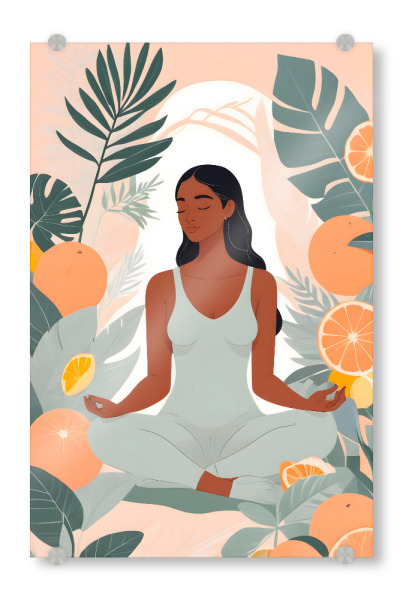 Acrylglasbild "Zitrusmeditation" artboxONE - Floral