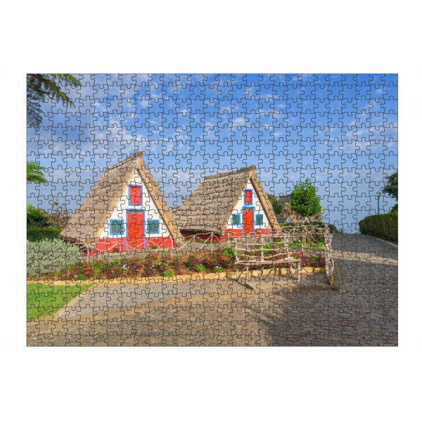 Puzzle Ravensburger "Traditionelle Häuser in Santana" artboxONE - Reise,Architektur,Reise / Länder