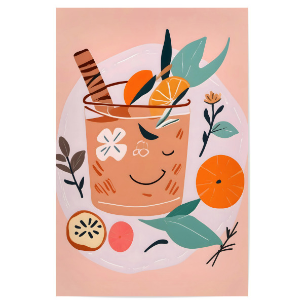 Poster "Zimt- und Orange -Cocktail" artboxONE - Essen & Trinken