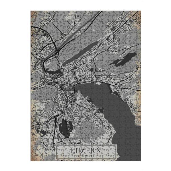 Puzzle Ravensburger "Retro City Luzern" artboxONE - Städte / Weitere,Kartografie