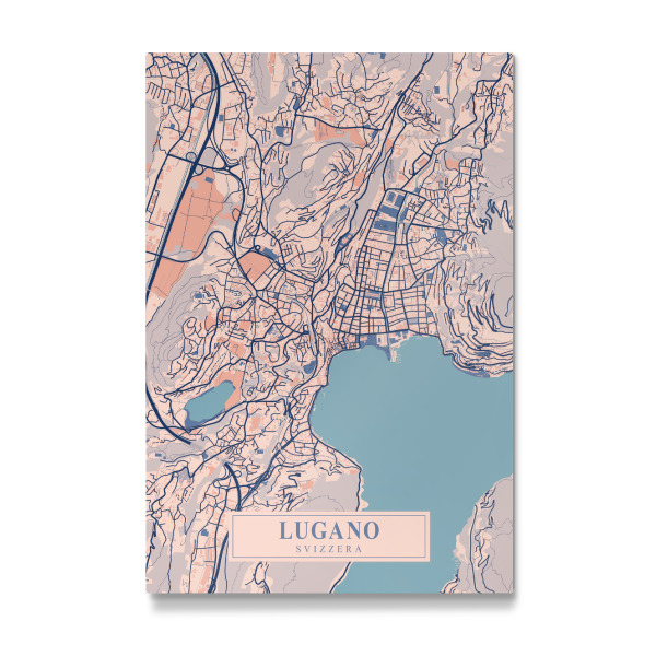 Galerie-Print "Lugano City Plan" 30x20 cm artboxONE