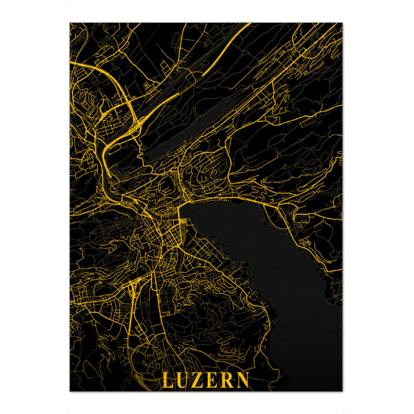 Puzzle Ravensburger "Luzern Stadt Map" artboxONE - Städte / Weitere,Kartografie