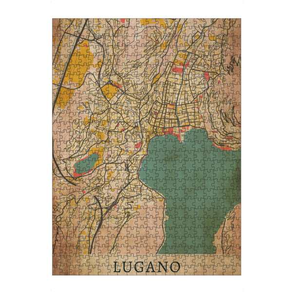 Puzzle Ravensburger "Retro Lugano City" artboxONE - Städte / Weitere,Kartografie