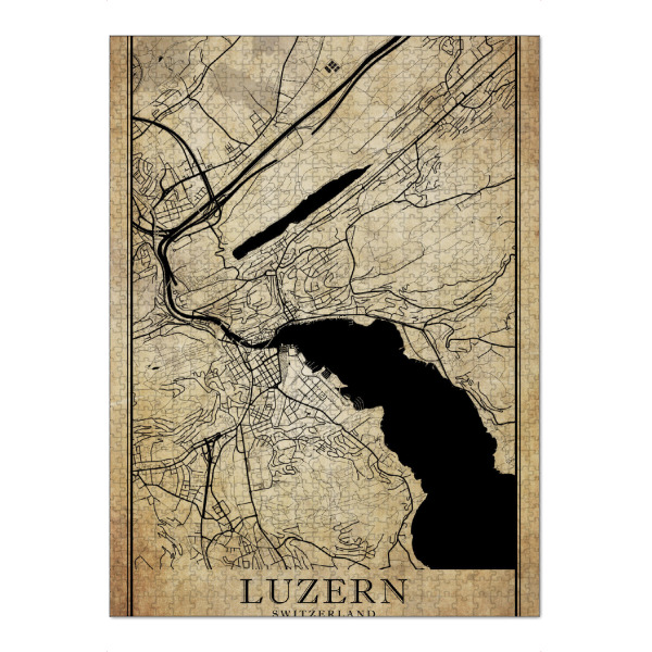Puzzle Ravensburger "Luzern Vintage City" artboxONE - Städte / Weitere,Kartografie