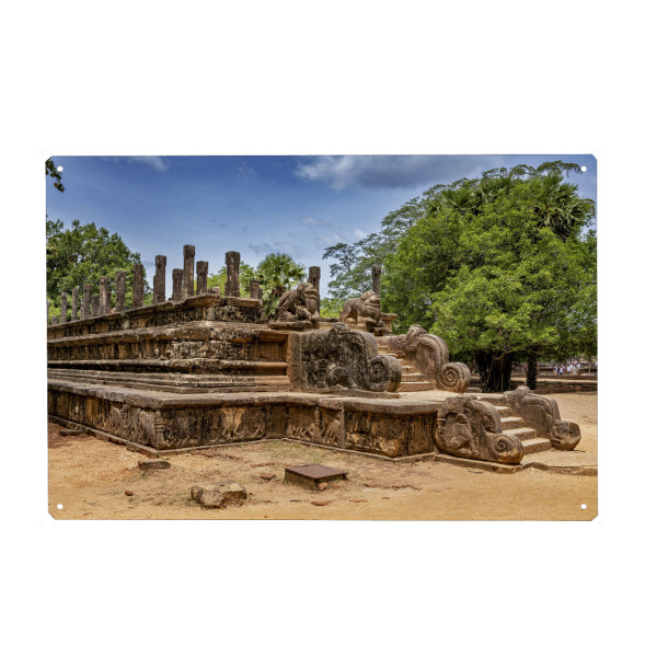 Metall Poster "Die Tempelruinen von Polonnaruwa" artboxONE - Architektur,Reise / Asien