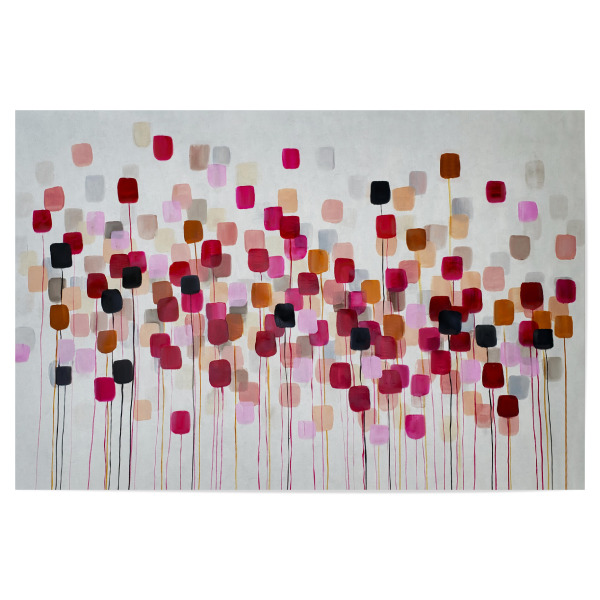Poster "Ich sehe Blumen - abstrakt rot" artboxONE - Natur,Floral,Abstrakt,Geometrie - Flores,Abstratos,Tulipas,Minimalista,Natureza