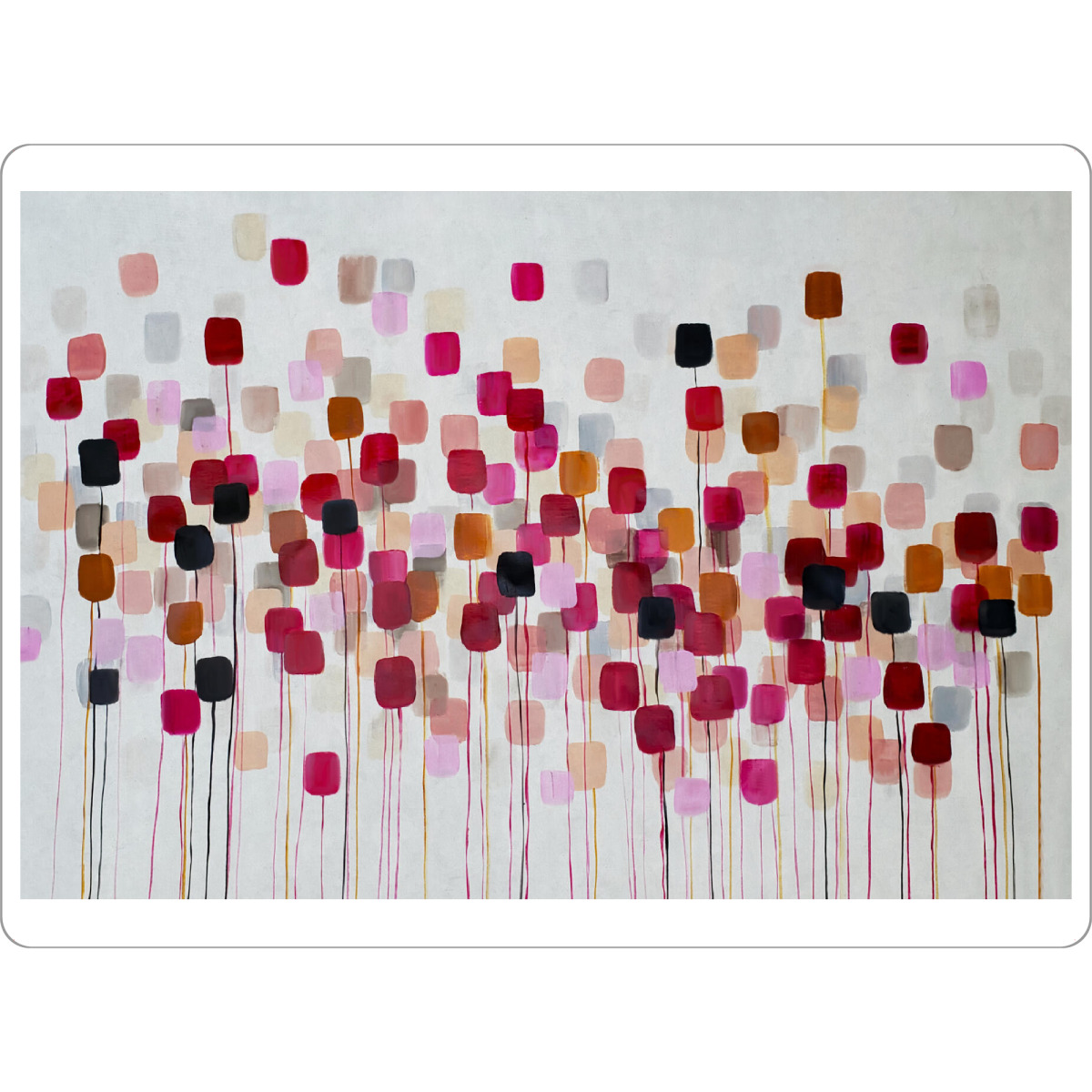 Tischset "Ich sehe Blumen - abstrakt rot" artboxONE - Natur,Floral,Abstrakt,Geometrie - Flores,Abstratos,Tulipas,Minimalista,Natureza - Bild flores