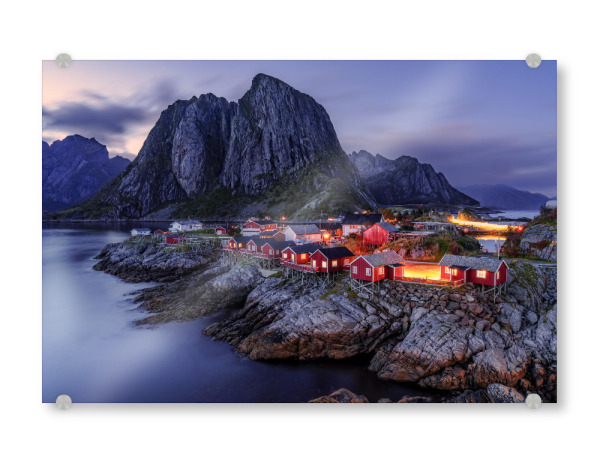Acrylglasbild "Fischerdorf Hamnoy Lofoten" artboxONE - Natur,Reise