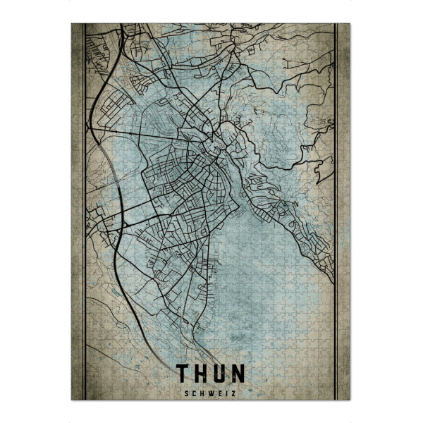 Puzzle Ravensburger "Thun Retro City" artboxONE - Städte / Weitere,Kartografie
