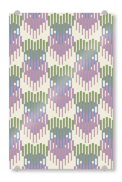 Acrylglasbild "Streifen der blumigen Liebe" artboxONE - Abstrakt,Geometrie,Liebe