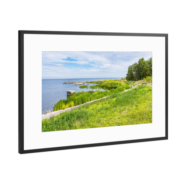 Poster mit Rahmen Schwarz (Metallic) "Landschaft auf Öland" artboxONE - Natur,Reise,Reise / Strand und Meer,Reise / Länder