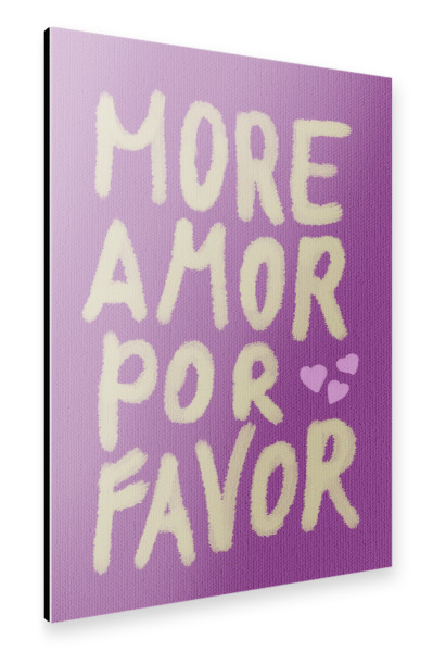 Alu-Dibond "Amor por favor mit Herz" 30x20 cm artboxONE