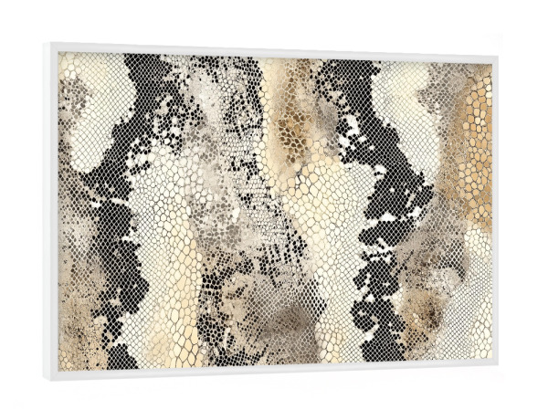 Poster mit weißem Rahmen "Elegante Schlangentextur" artboxONE - Natur,Tiere,Abstrakt