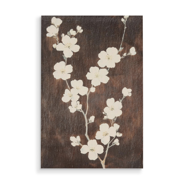 Holzbild "Little weiße Blumen" artboxONE - Natur,Floral,Abstrakt - Weiße blumenblume,Weiße blumen,Weiße blumen,Kleine blume