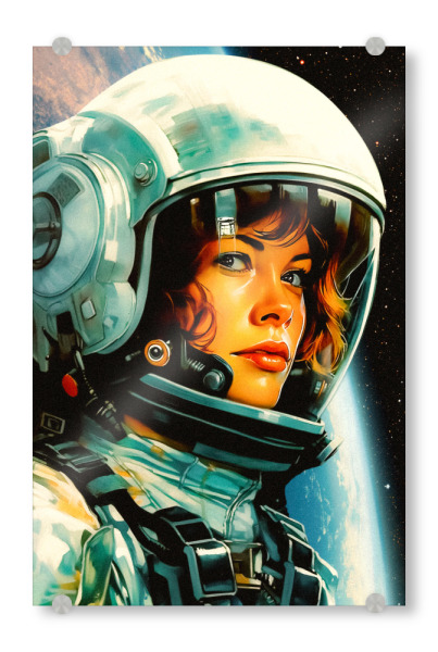 Acrylglasbild "Porträt eines Weltraumforschers" artboxONE - Reise,Menschen,Galaxy