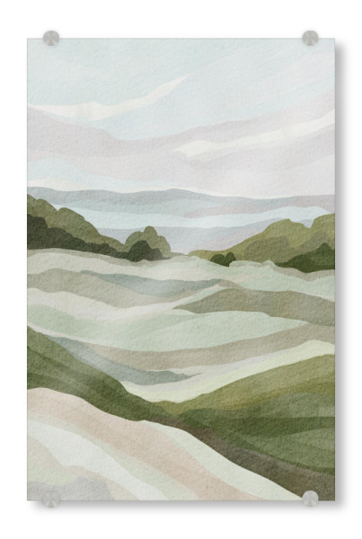 Acrylglasbild "Green view landscape" artboxONE - Natur,Reise,Abstrakt