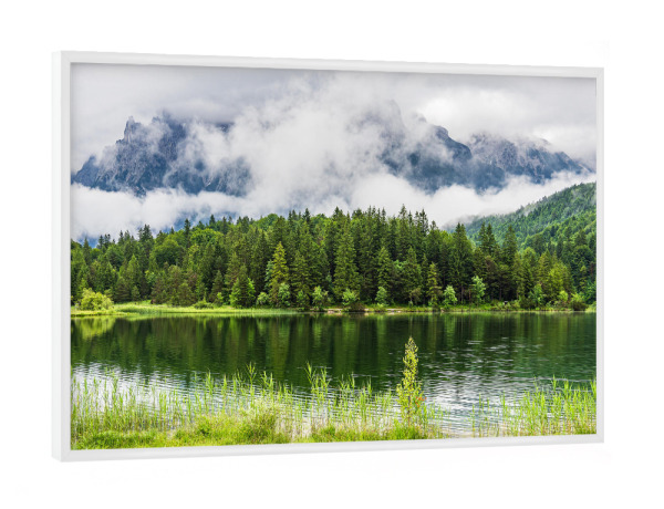 Poster mit weißem Rahmen "Blick über den Lautersee" artboxONE - Natur,Reise