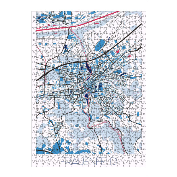 Puzzle Ravensburger "Stadt Frauenfeld" artboxONE - Städte / Weitere,Kartografie