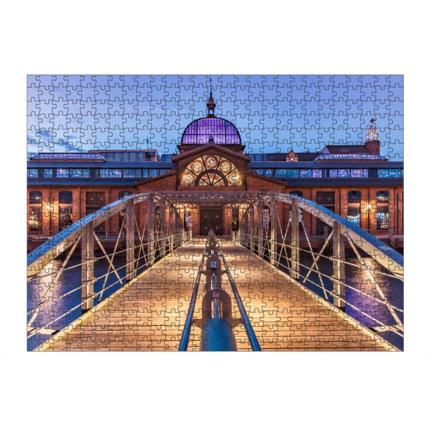 Puzzle Ravensburger "Blaue Stunde Fischauktionshalle" artboxONE - Städte / Hamburg,Architektur