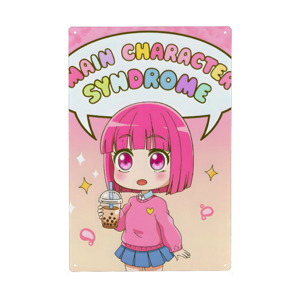 Holzbild "Hauptcharakter -Syndrom" artboxONE - Typografie