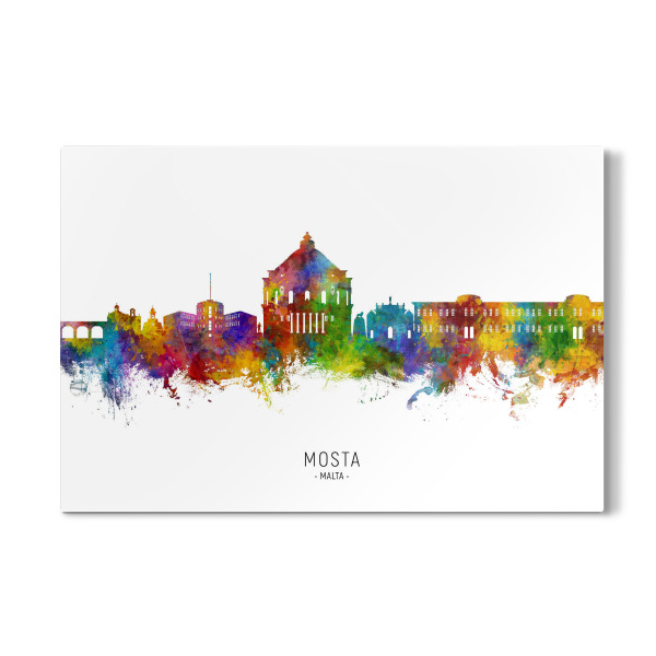 Galerie-Print "Mosta Malta Skyline txt" 75x50 cm artboxONE