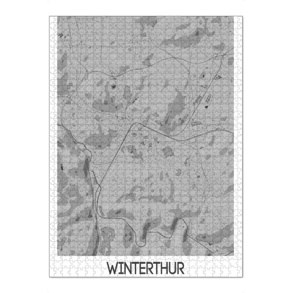 Puzzle Ravensburger "Winterthur Bleistift Map" artboxONE - Städte / Weitere,Kartografie
