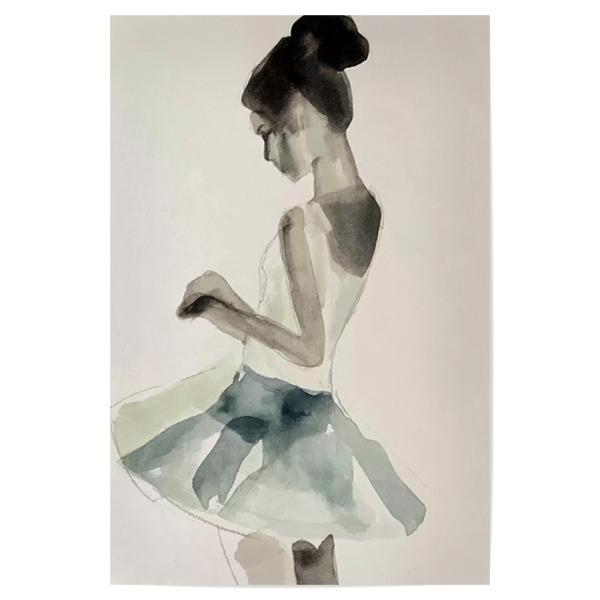 Poster "Ballerina in aquarell" artboxONE - Für Kinder,Menschen - Ballerina,Frau,Mädchen,Wasserfarben,Ki,Kinder,Kinderzimmer