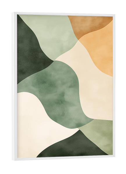 Poster mit weißem Rahmen "Shapes in color" artboxONE - Abstrakt - Abstrakt,Bunt,Muster,Farben,Geometrie,Formen,Ki