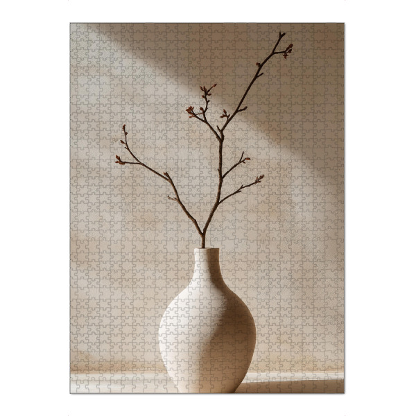 Puzzle Ravensburger "Minimalistische Tonvase mit Zweig" artboxONE - Floral,Architektur