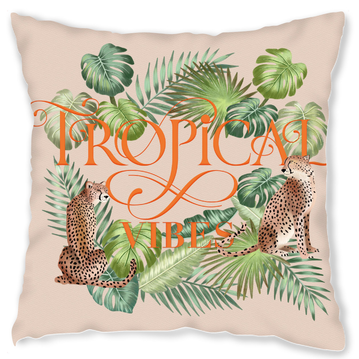 Design-Kissen "Dschungel mit Geparden" artboxONE - Typografie,Natur,Tiere