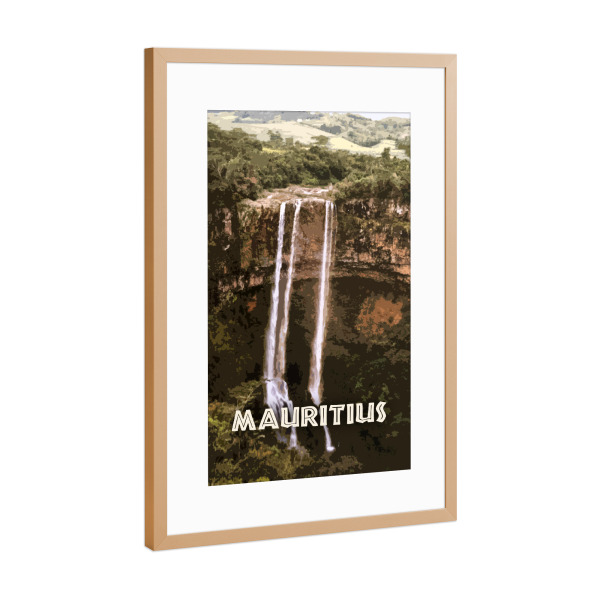 Poster mit Rahmen Kupfer "Mauritius" artboxONE - Natur,Reise,Reise / Afrika,Reise / Länder
