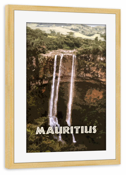 Poster mit Rahmen kiefer "Mauritius" artboxONE - Natur,Reise,Reise / Afrika,Reise / Länder