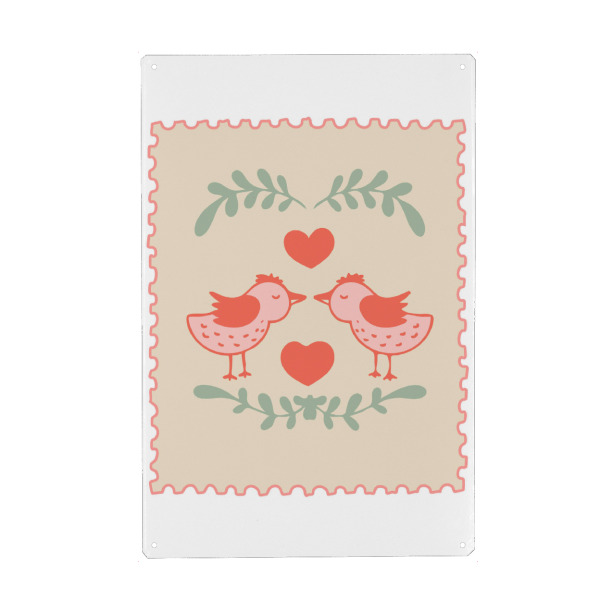 Holzbild "Love Birds art" artboxONE - Floral,Liebe