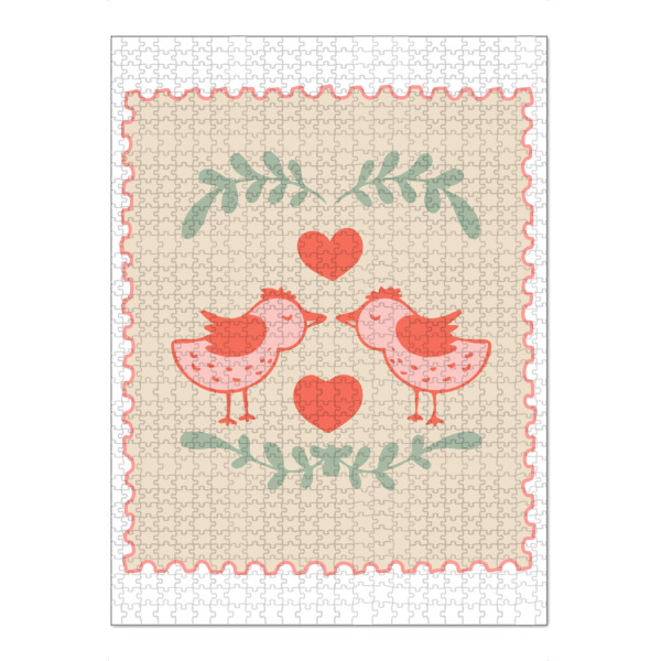 Puzzle Ravensburger "Love Birds art" artboxONE - Floral,Liebe