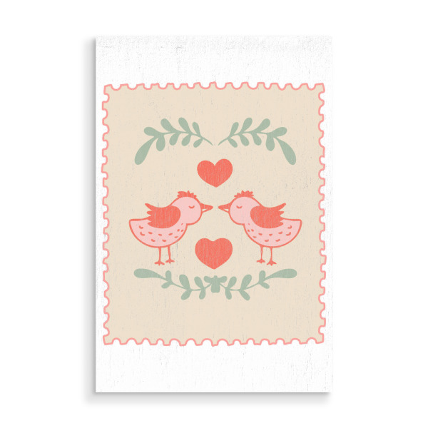 Holzbild "Love Birds art" artboxONE - Floral,Liebe