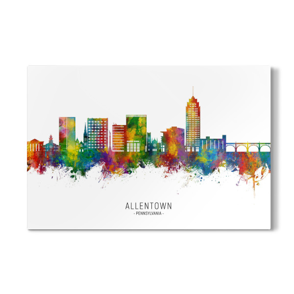 Galerie-Print "Allentown Skyline txt" 75x50 cm artboxONE