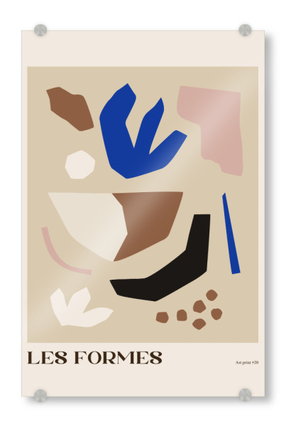 Acrylglasbild "Les Formes" artboxONE - Typografie,Abstrakt,Geometrie
