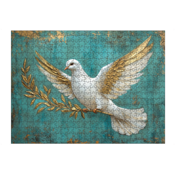 Puzzle Ravensburger "Friedenstaube mit Olivenzweig" artboxONE - Natur,Tiere,Abstrakt