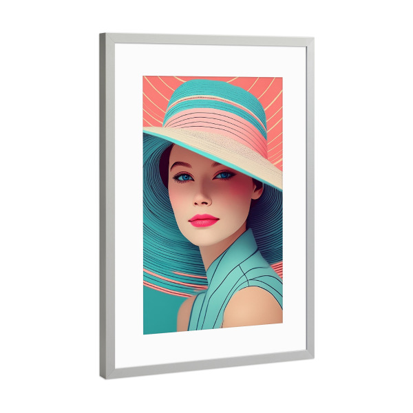 Poster mit Rahmen Silber "Strahlende Eleganz" artboxONE - Menschen,Liebe,Fashion