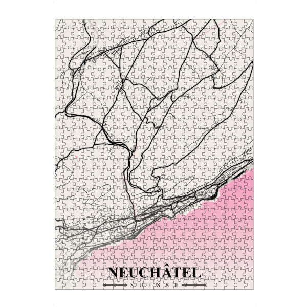 Puzzle Ravensburger "Stadt Neuenburg" artboxONE - Städte / Weitere,Kartografie