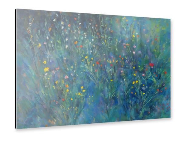 Alu-Dibond "Secret garden - blue field flowers" 30x20 cm artboxONE
