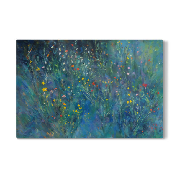 Galerie-Print "Secret garden - blue field flowers" 75x50 cm artboxONE