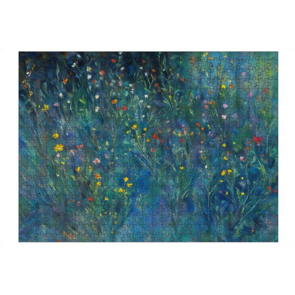 Puzzle Ravensburger "Secret garden - blue field flowers" artboxONE - Natur - Natureza,Flores,Plantas,Jardim,Colorido - Bild natureza
