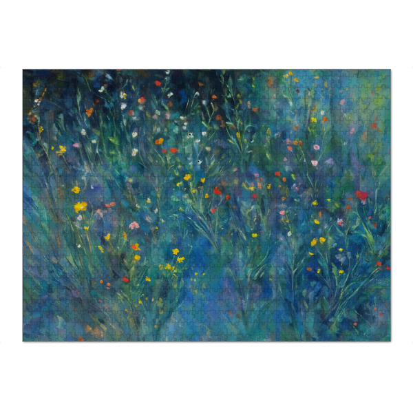 Puzzle Ravensburger "Secret garden - blue field flowers" artboxONE - Natur - Natureza,Flores,Plantas,Jardim,Colorido - Bild natureza