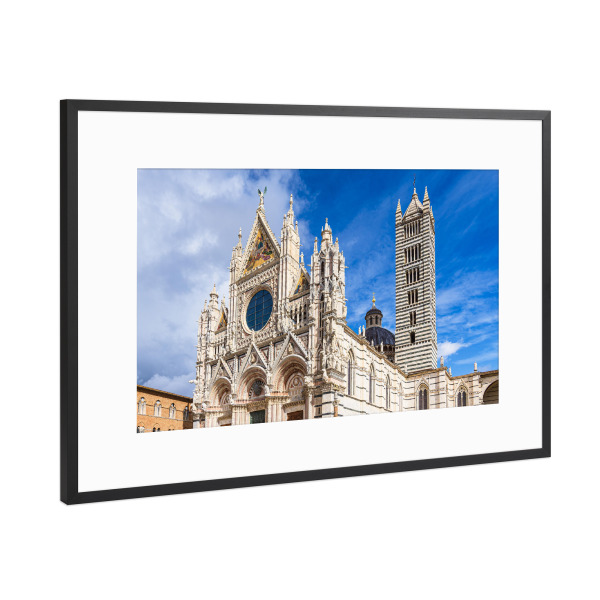 Poster mit Rahmen Schwarz (Metallic) "Siena Kathedrale" artboxONE - Städte,Reise,Architektur,Reise / Länder