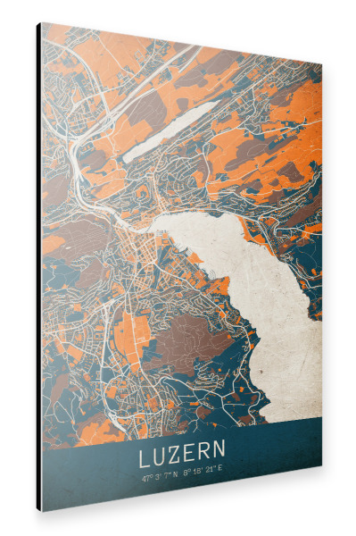 Alu-Dibond "Luzern Vintage" 75x50 cm artboxONE