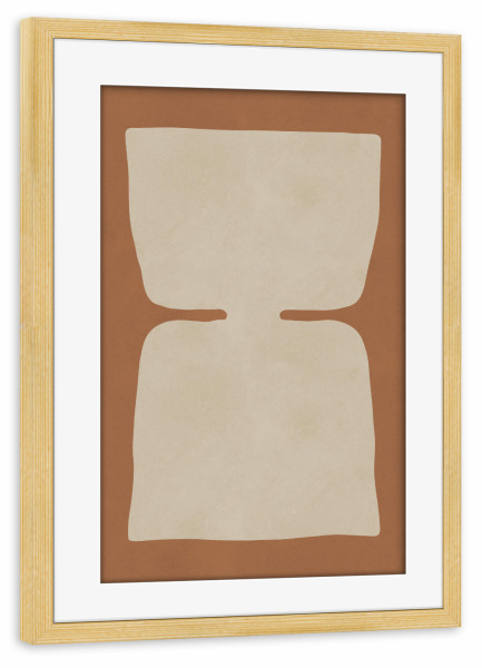 Poster mit Rahmen kiefer "Minimalistische Kurven a" artboxONE - Abstrakt,Geometrie